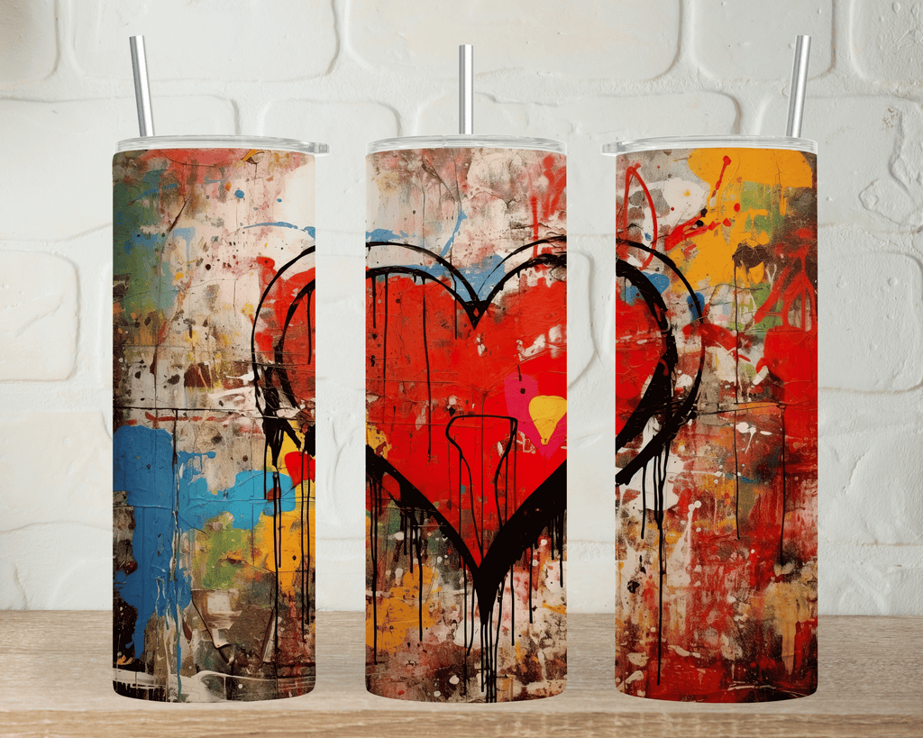 Graffiti Heart - 20oz Insulated Tumbler