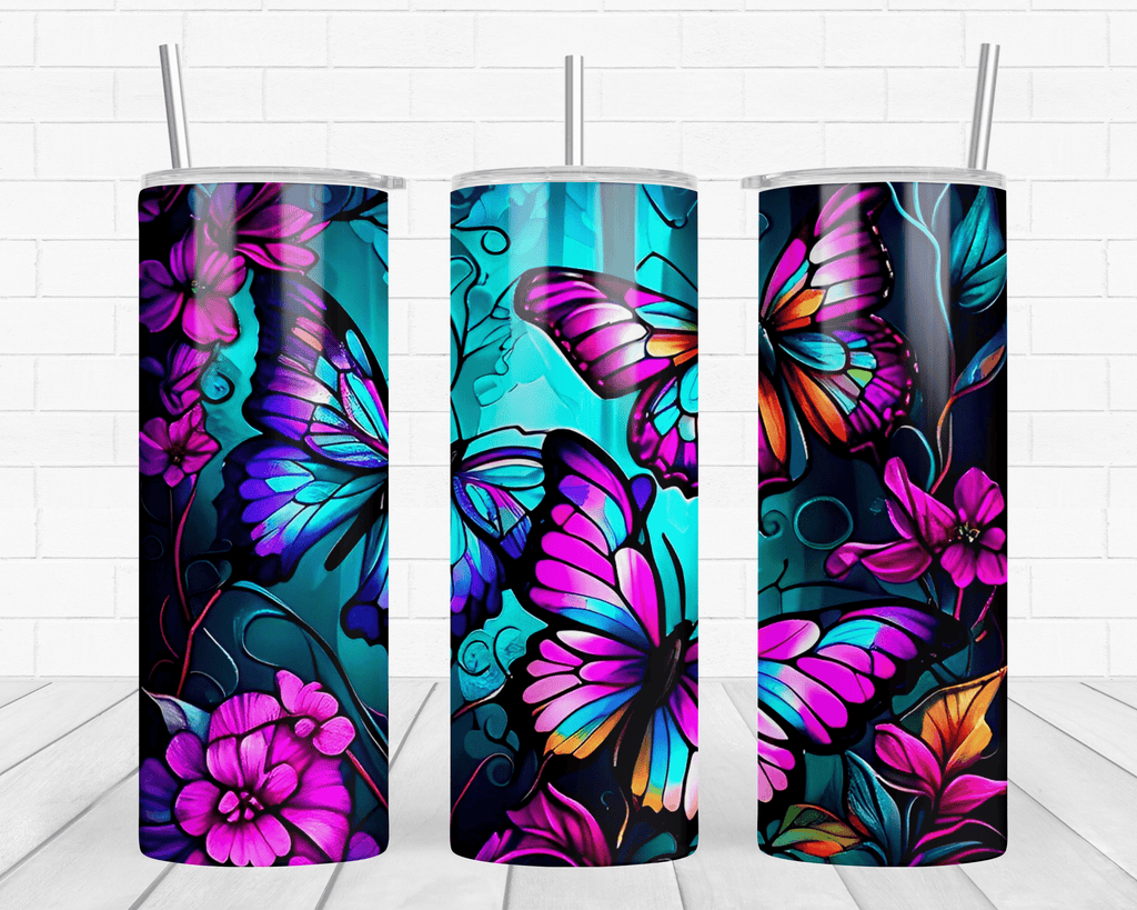 Taztic Creations Butterflies - 20oz Insulated Tumbler