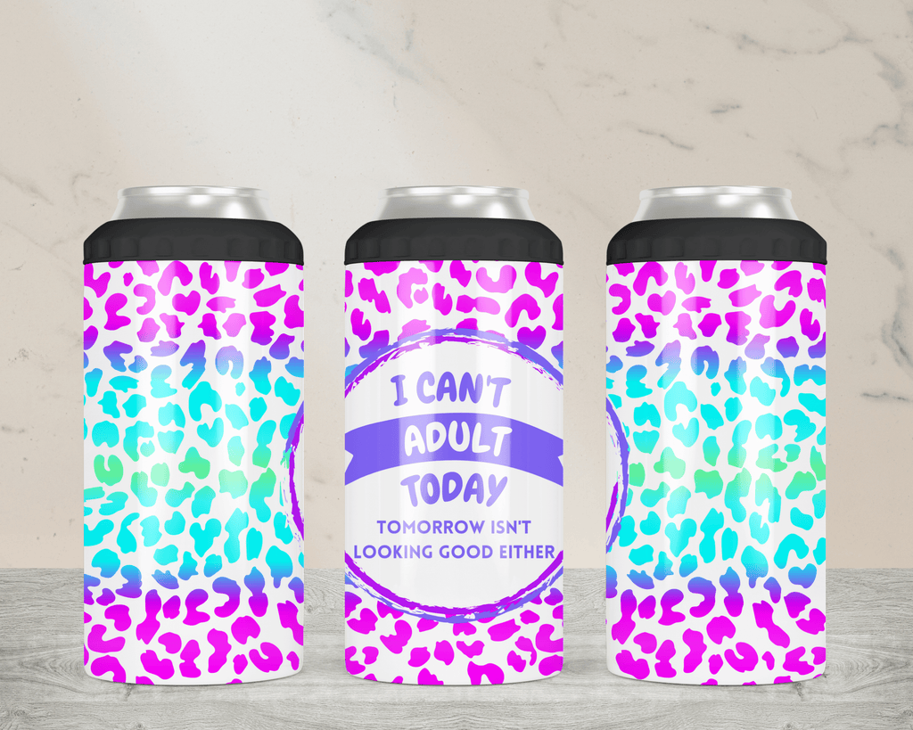 Taztic Creations I Can't Adult - Multi Purpose Dual Lid Drink Cooler