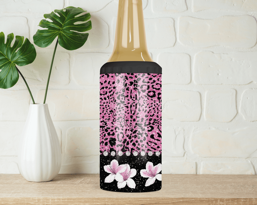 Taztic Creations Pink Flowers - Multi Purpose Dual Lid Drink Cooler