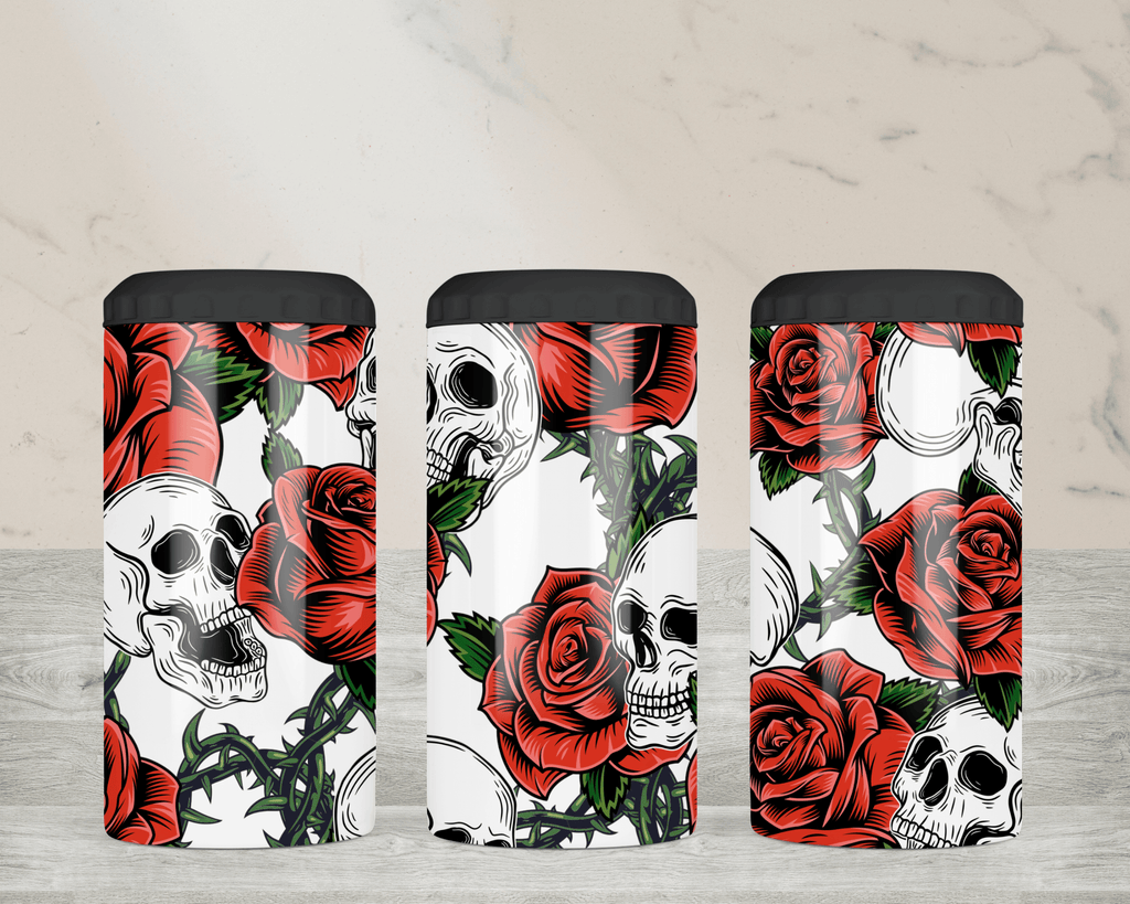 Taztic Creations Skulls & Roses - Multi Purpose Dual Lid Drink Cooler